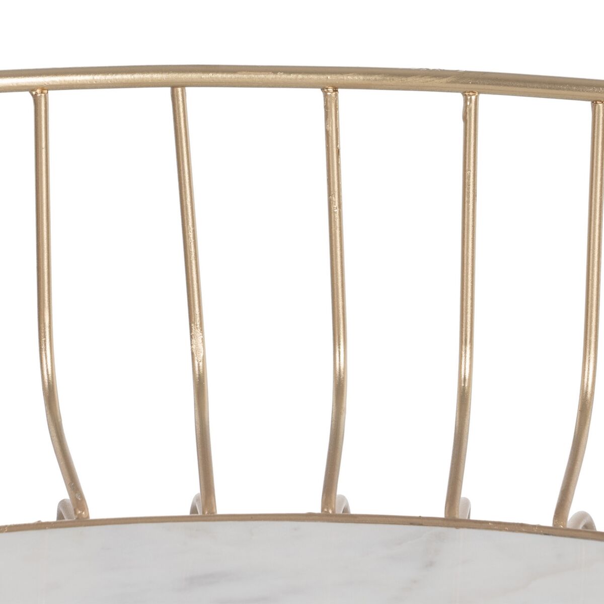 Hoofdtafel Wit Gouden 72 x 72 x 40 cm